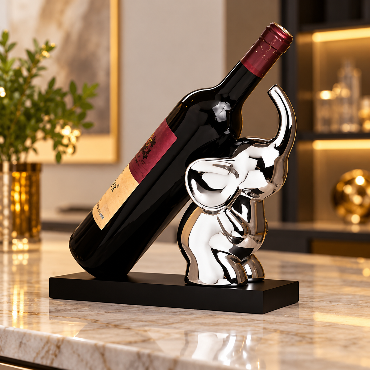 Elephant wine rack