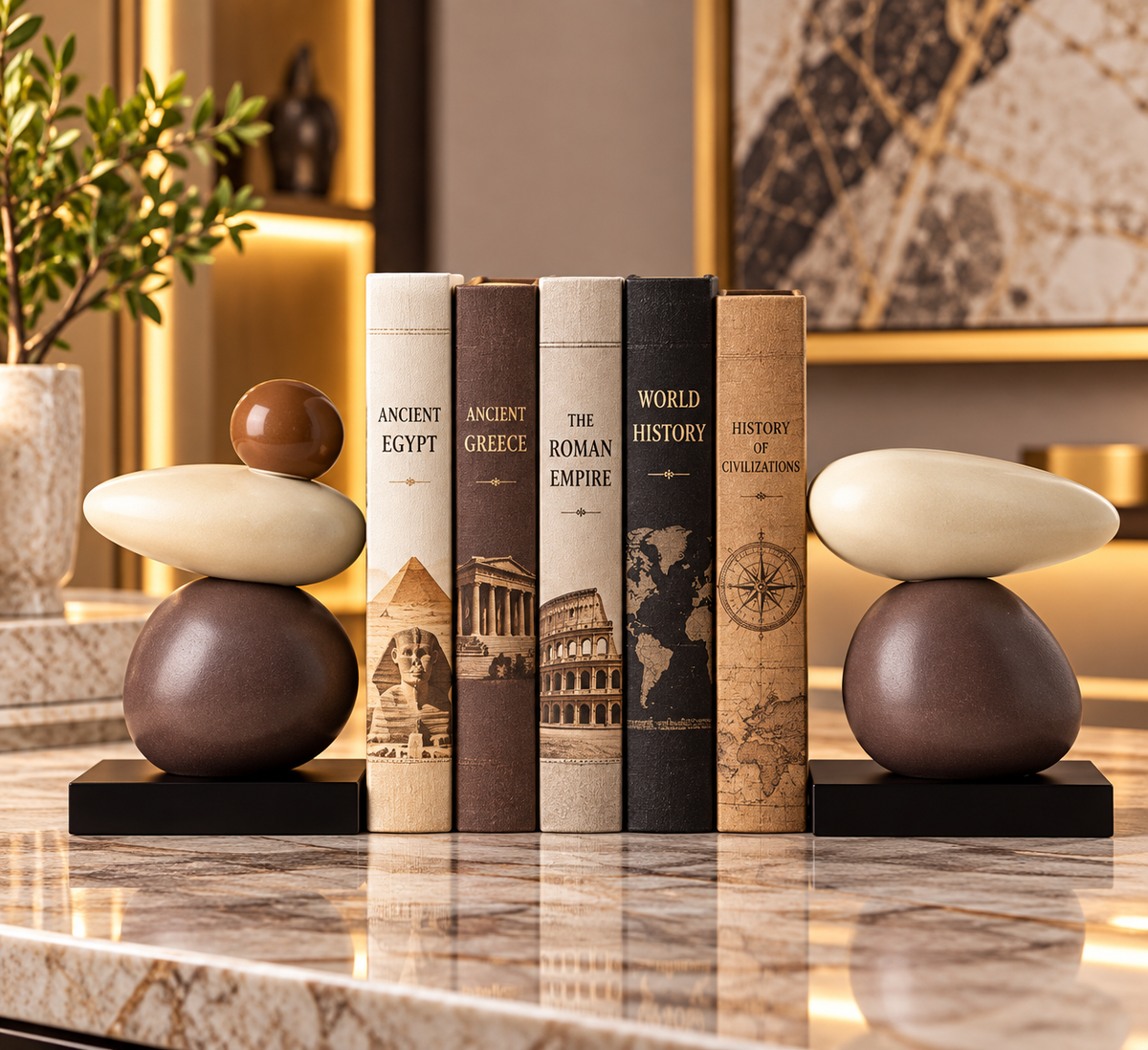Stone of Fortune Bookends